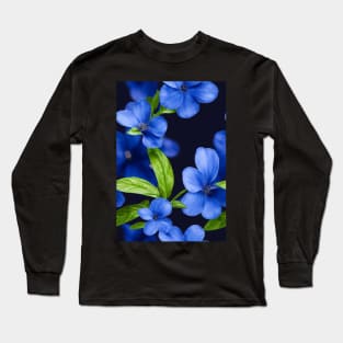 Beautiful Blue Flowers, for all those who love nature #86 Long Sleeve T-Shirt